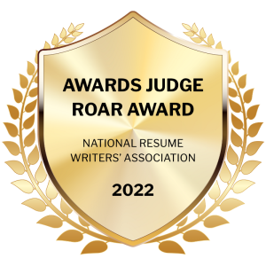 Awards Judge Roar Award NATIONAL RESUME WRITERS ASSOCIATION 2022 2